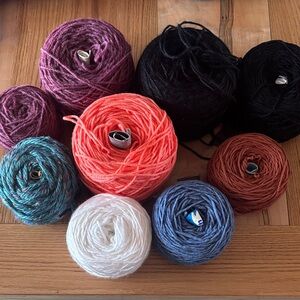 Colorful Yarn Collection set of 9